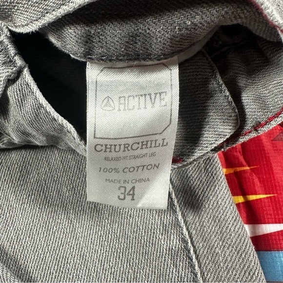 Active Churchill Regular Fit‎ Straight Leg Men's Jeans 34x28 Y2K Skate Shop Gray - Picture 8 of 10